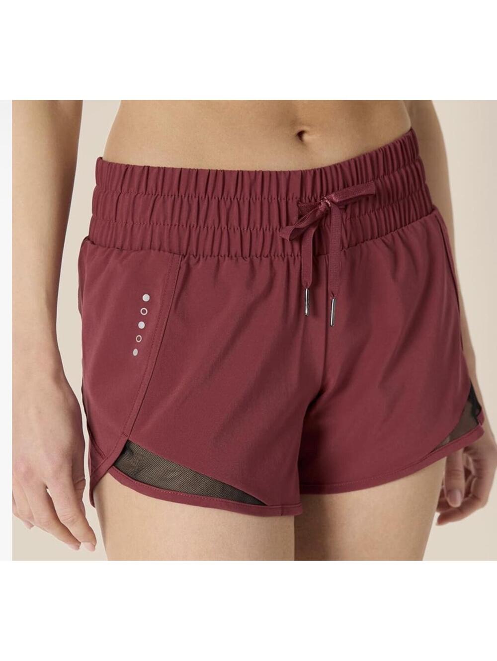 383 NWT Amazon Essentials XL Women's Burgundy Athletic Running Shorts R0000383